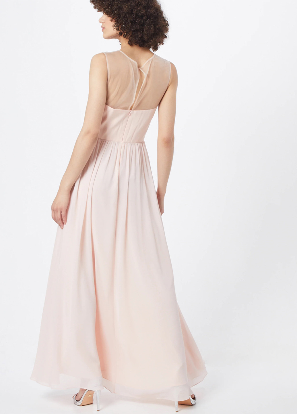 Светло-розовое вечернее платье клеш Laona однотонное
