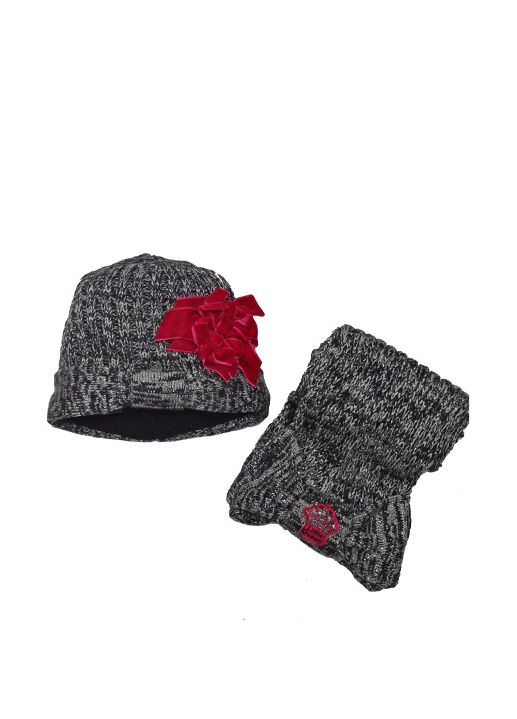 Серый демисезонный комплект (шапка, шарф) Wojcik