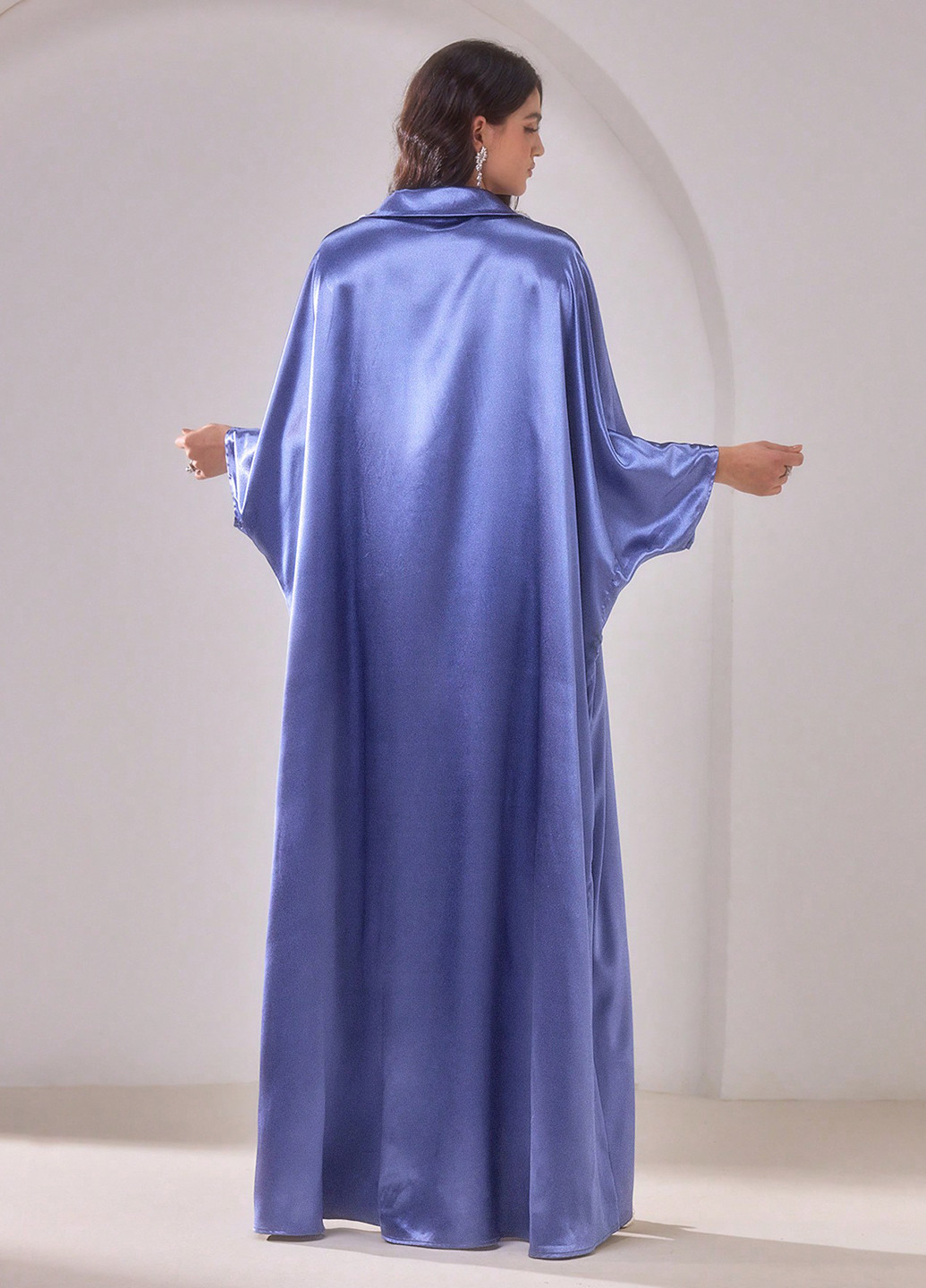 Светло-фиолетовое праздничный, вечернее платье оверсайз SHEIN однотонное