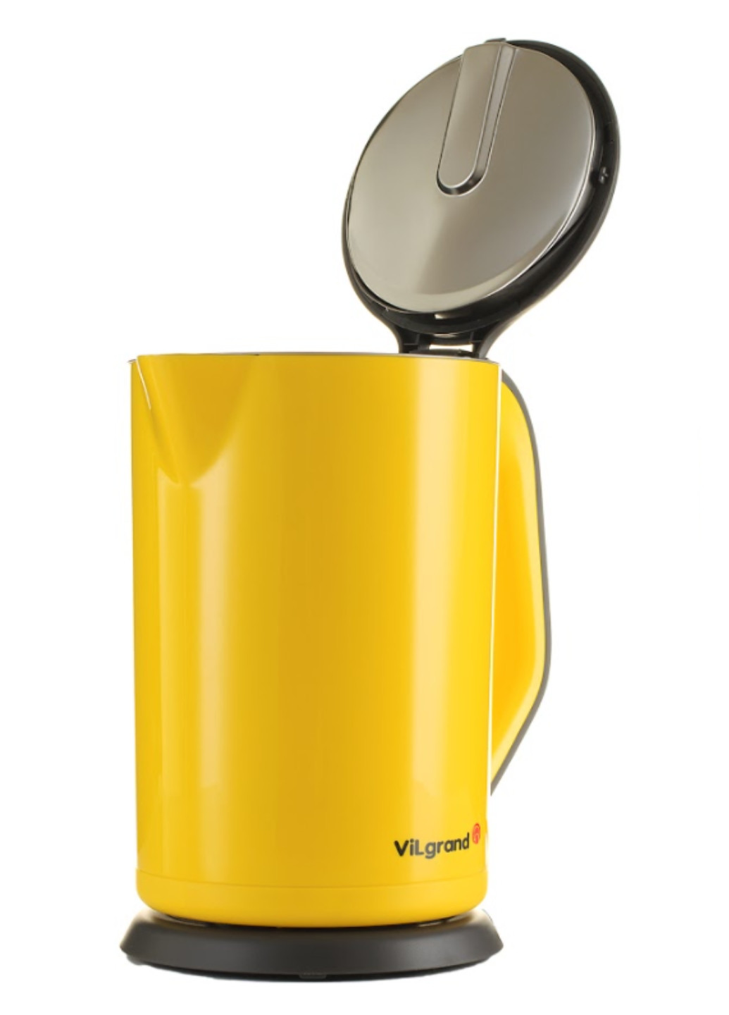 Чайник електричний нержавійка, цільна колба VS303 на 1.8 л Vilgrand жовтий