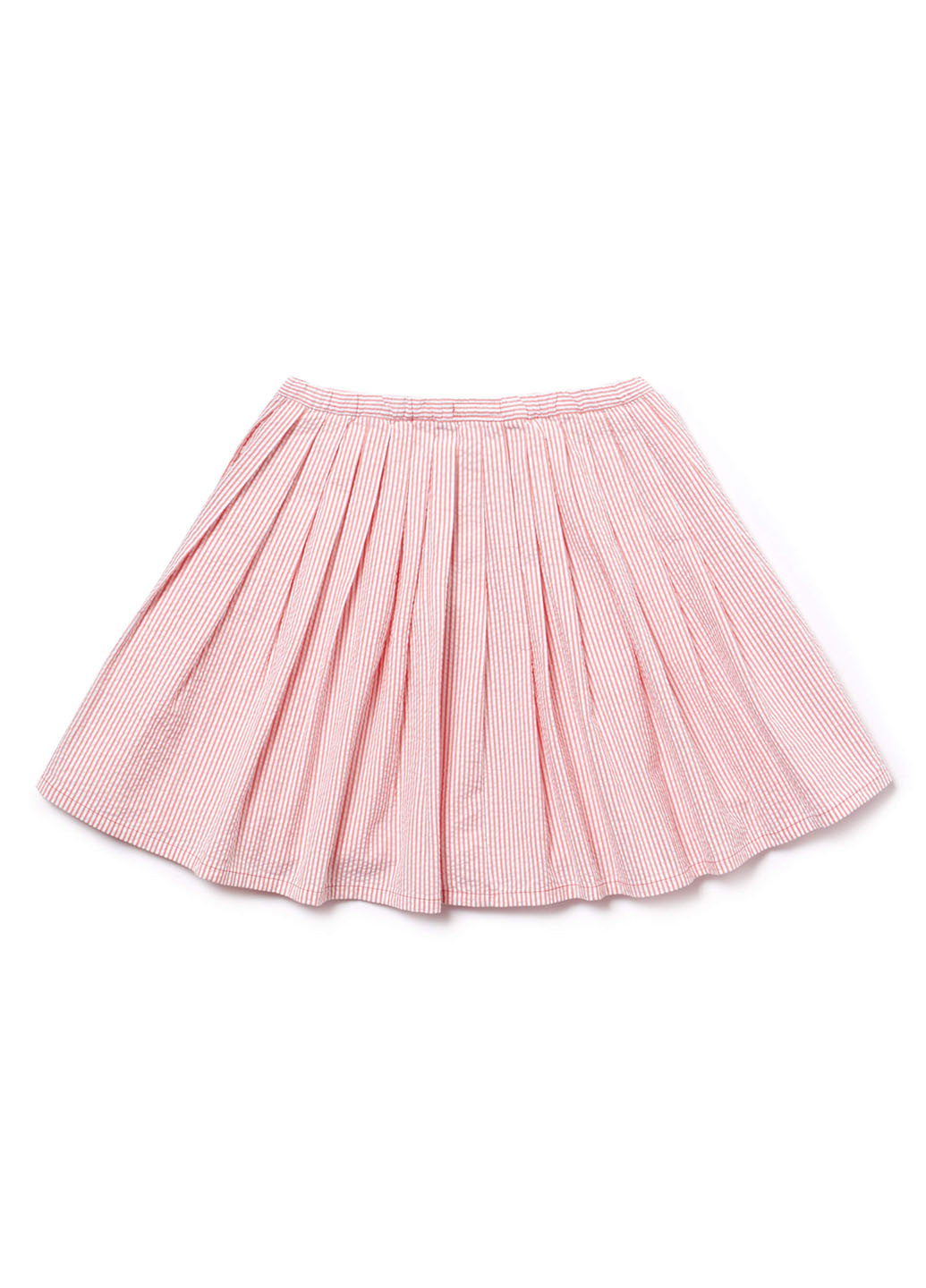 Розовая кэжуал в полоску юбка Lacoste клешированная