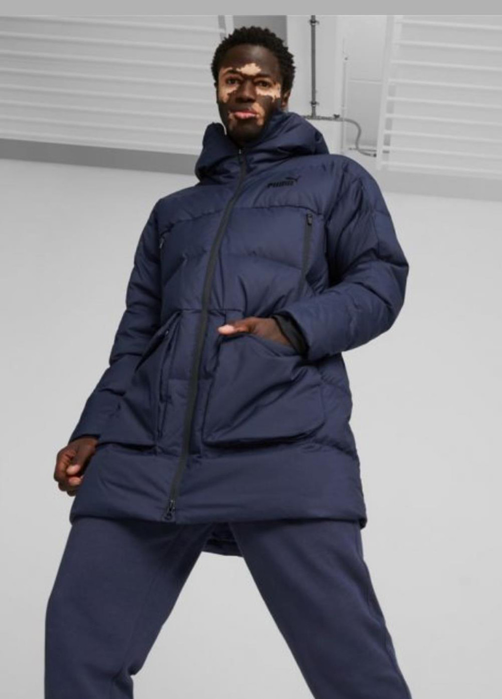 Темно-синяя зимняя куртка 67537806 Puma Protective Hooded Down Coat