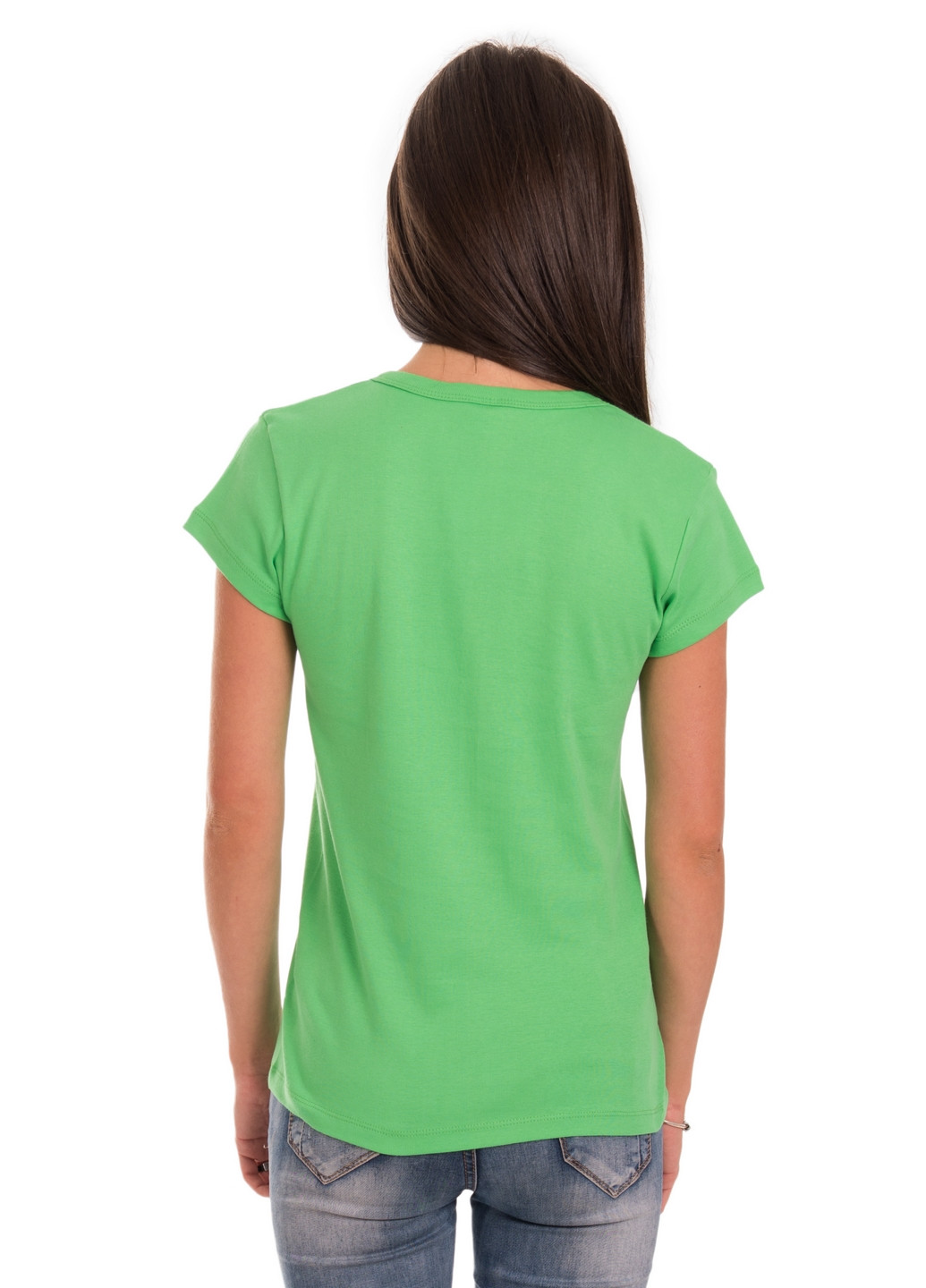 Зеленая всесезон футболка женская Наталюкс 21-2383