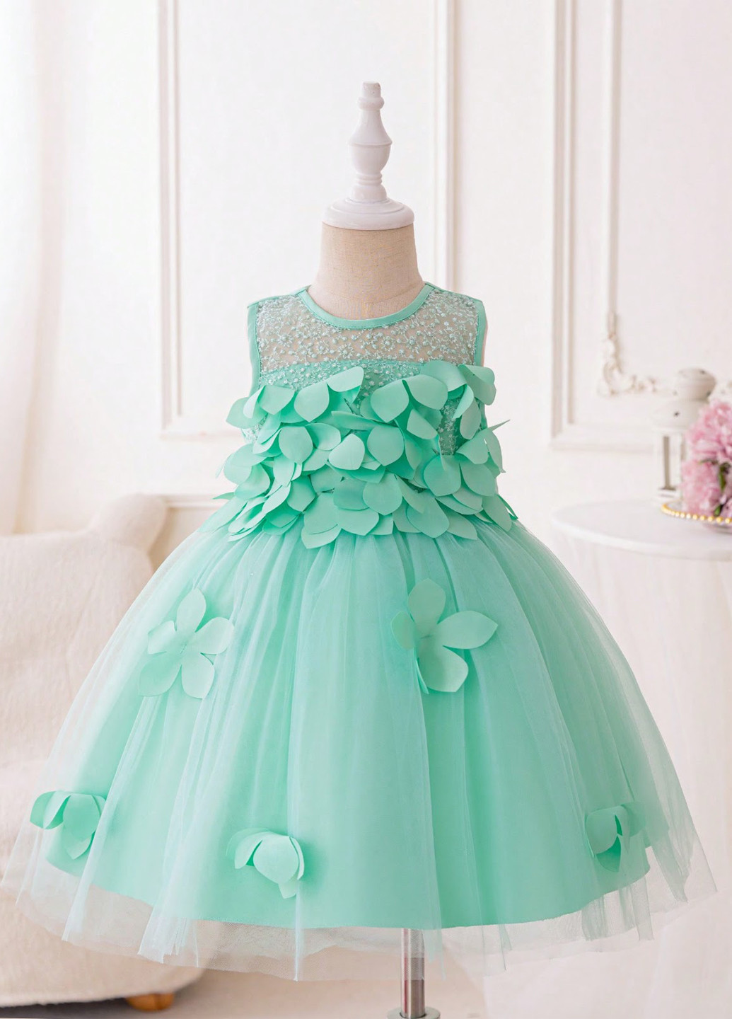 Мятное платье SHEIN (323639153)