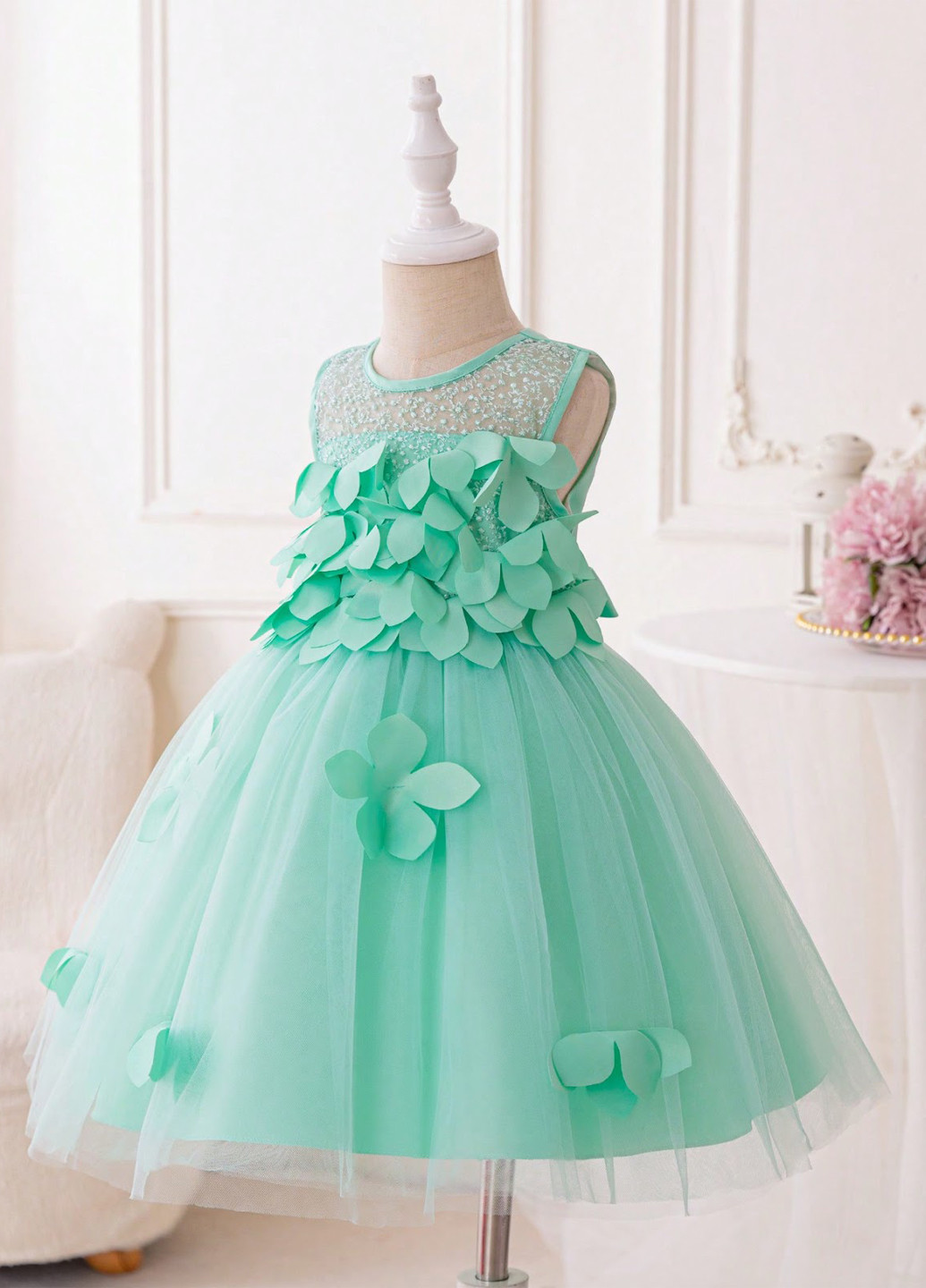 Мятное платье SHEIN (323639153)