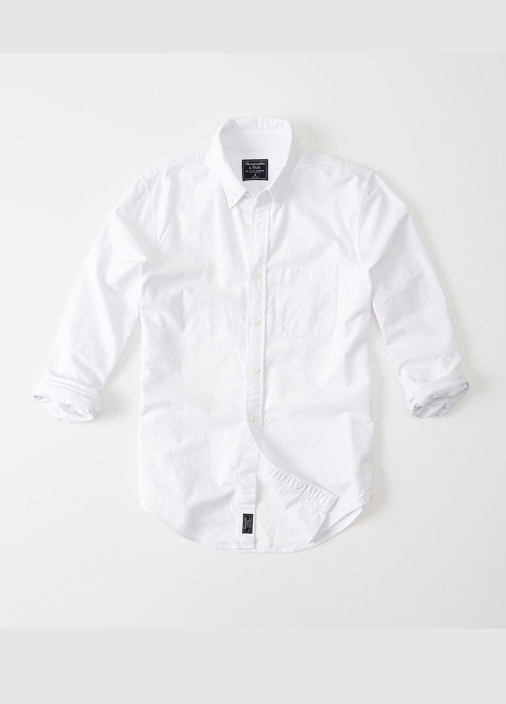 Белая кэжуал рубашка Abercrombie & Fitch