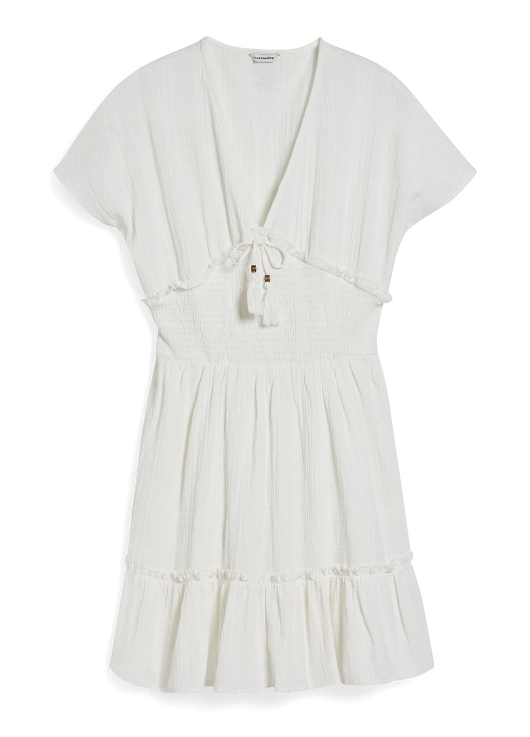 Білий кежуал сукня кльош C&A однотонна