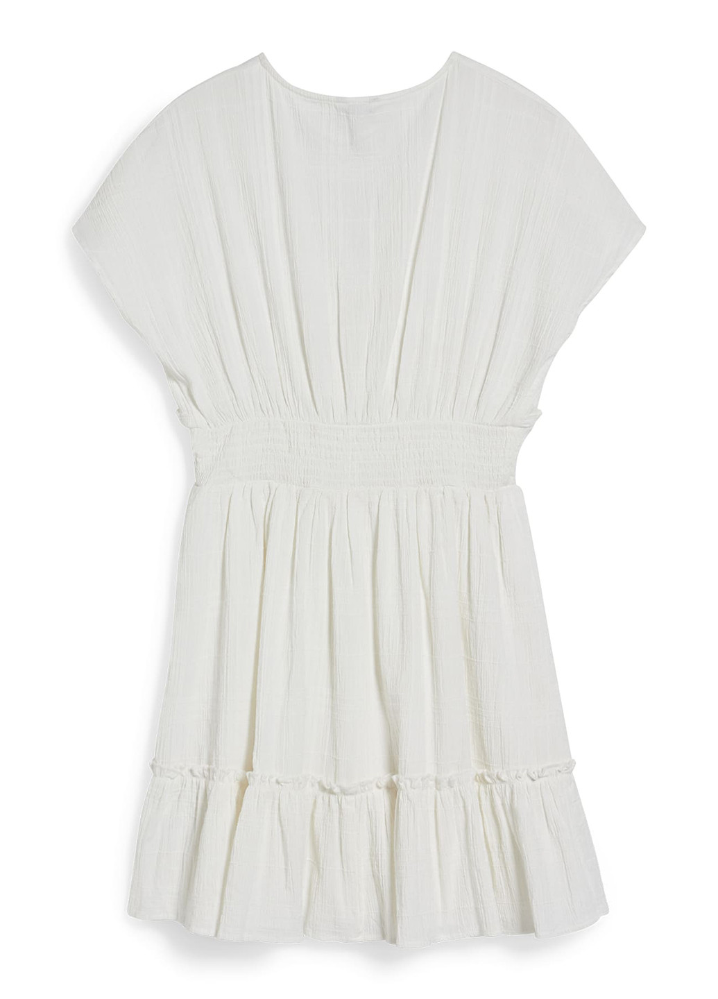 Білий кежуал сукня кльош C&A однотонна