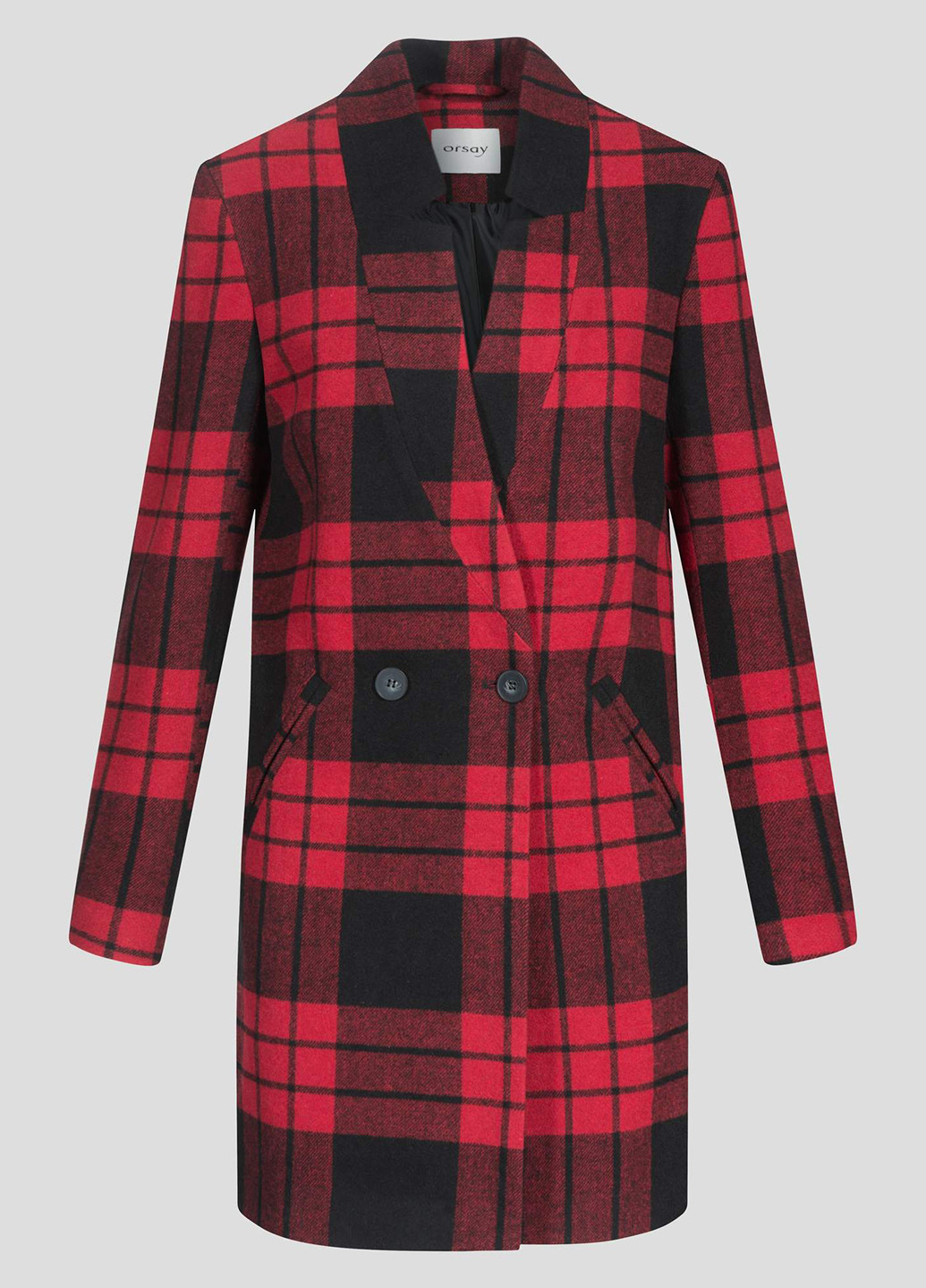 Красное демисезонное Пальто двубортное Orsay
