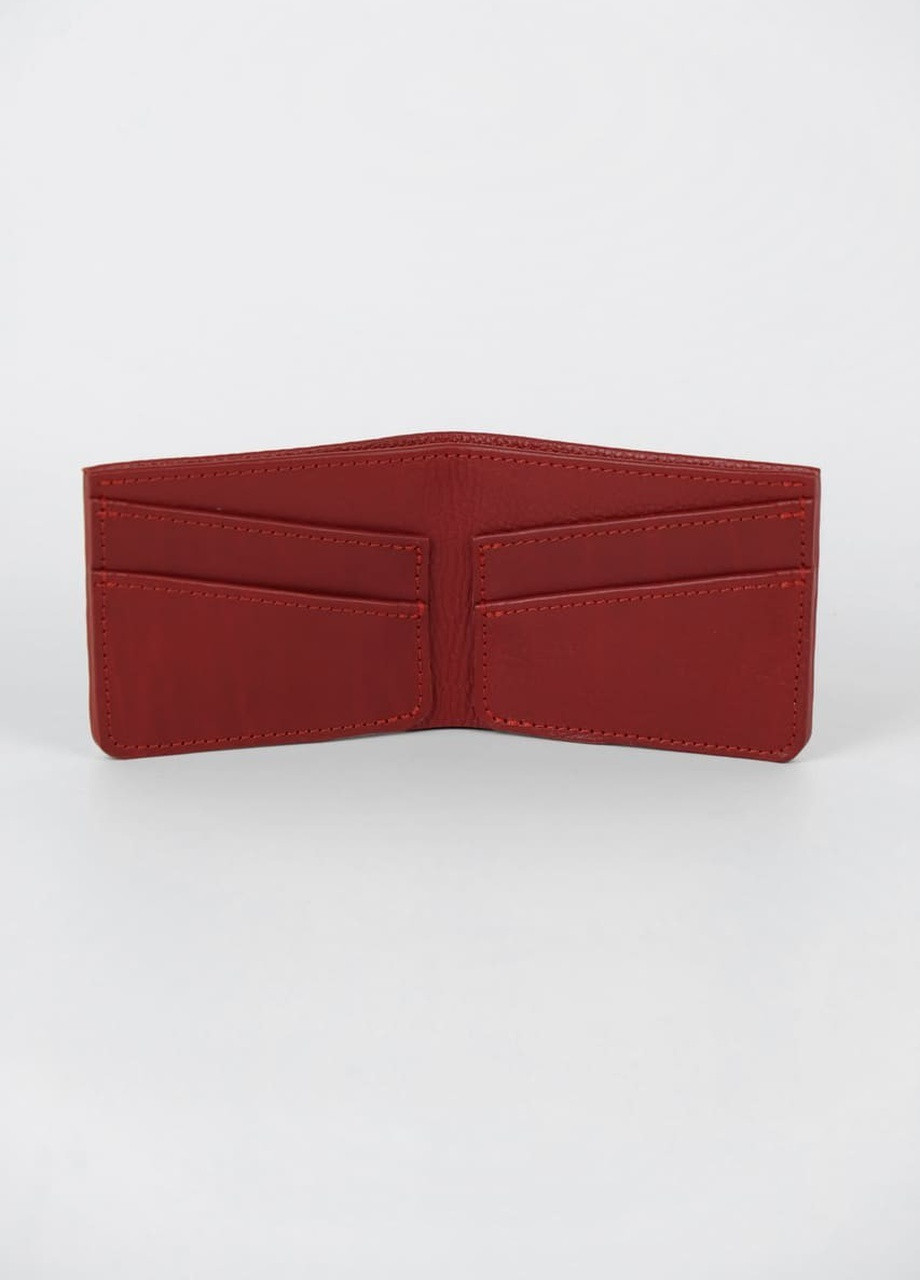 Кожаный бумажник кошелек бифолд Jet красный Kozhanty (252316668)
