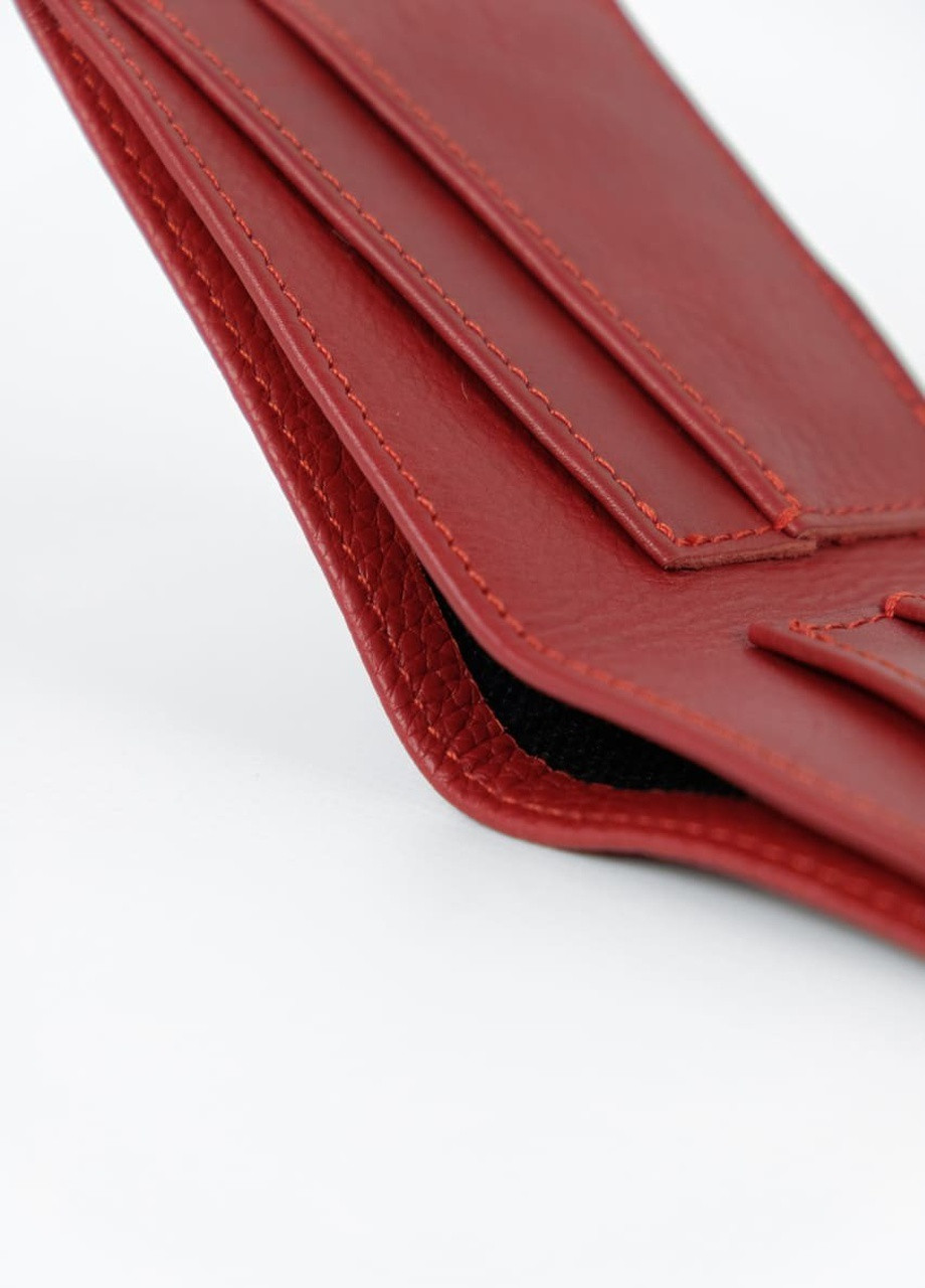 Шкіряний гаманець гаманець біфолд Jet червоний Kozhanty (252316668)