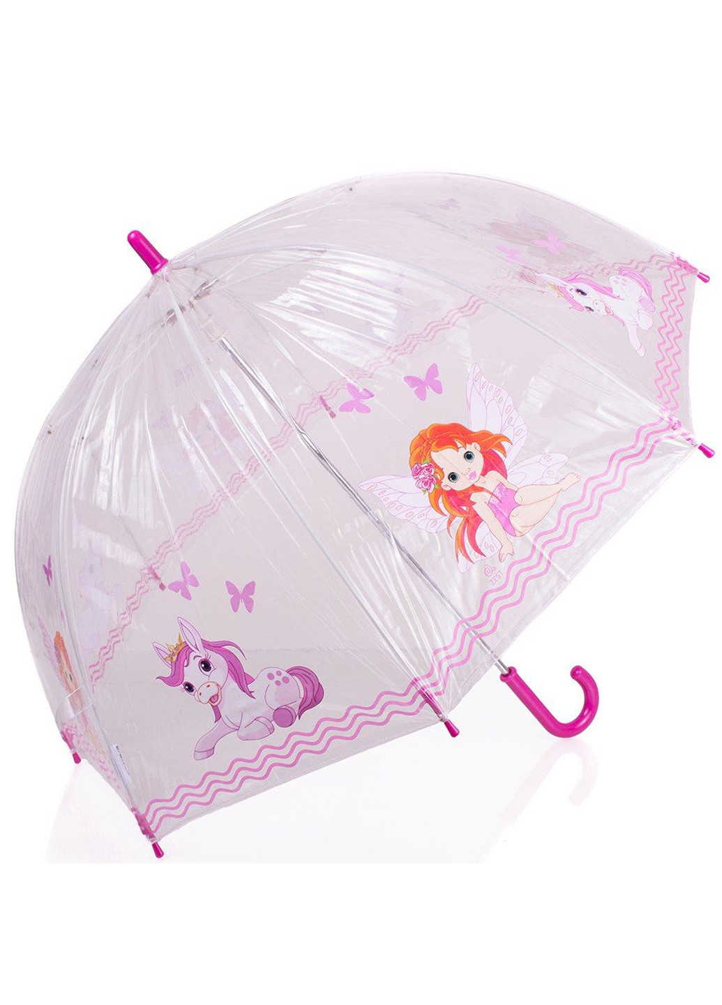 Бесцветный детский зонт-трость механический 73 см Zest однотонный (232988635)