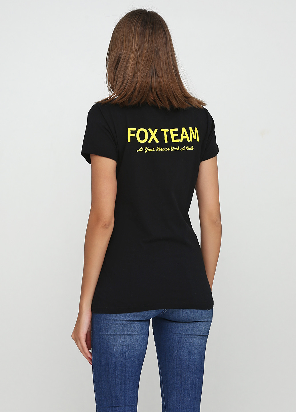 Черная летняя футболка Fox