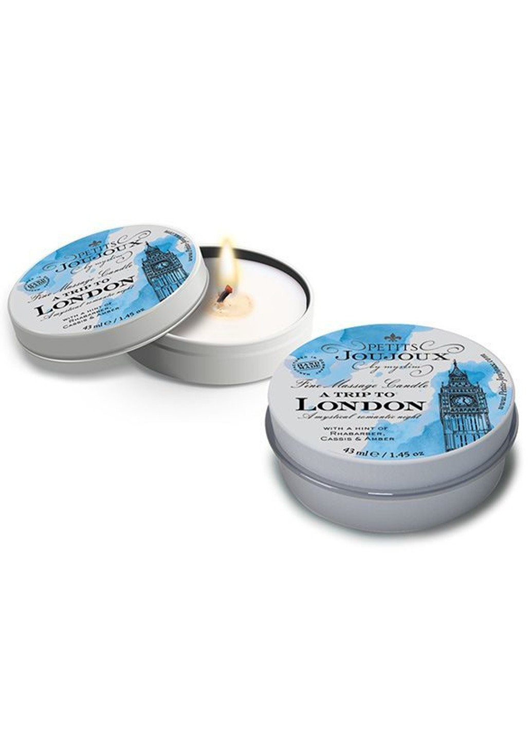 Массажная свечa - London - Rhubarb, Cassis and Ambra (43 мл) с афродизиаками Petits Joujoux (255169441)