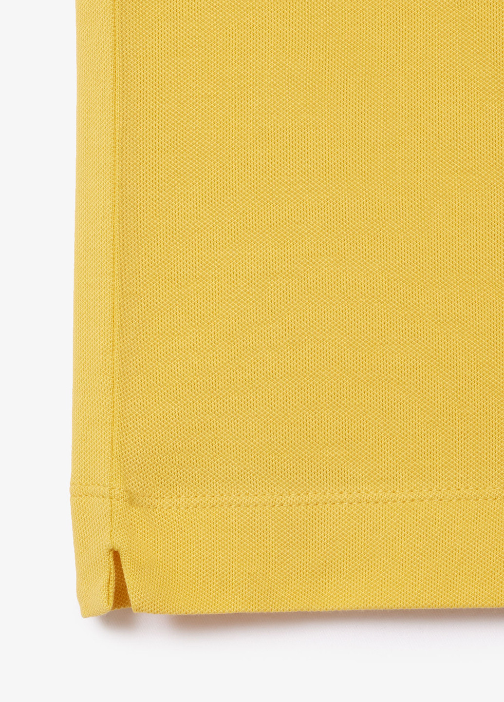 Желтая футболка-поло для мужчин Lacoste однотонная