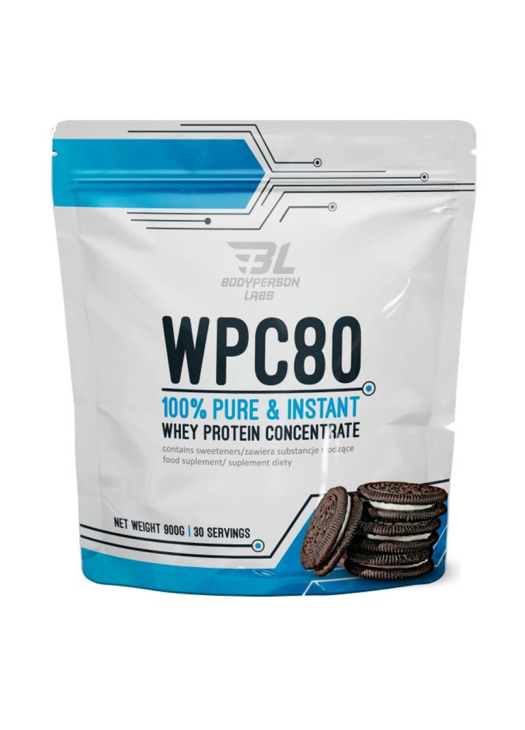 Протеин для снижения и наращивания мышечной массы WPC80 Oreo, 900 г Bodyperson Labs (250603686)