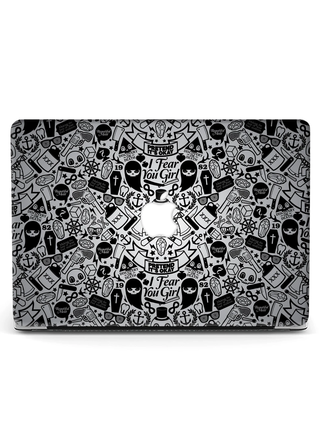 Чохол пластиковий для Apple MacBook Air 13 A1932 / A2179 / A2337 Паттерн черепа (Skull pattern) (9656-2453) MobiPrint (218857776)