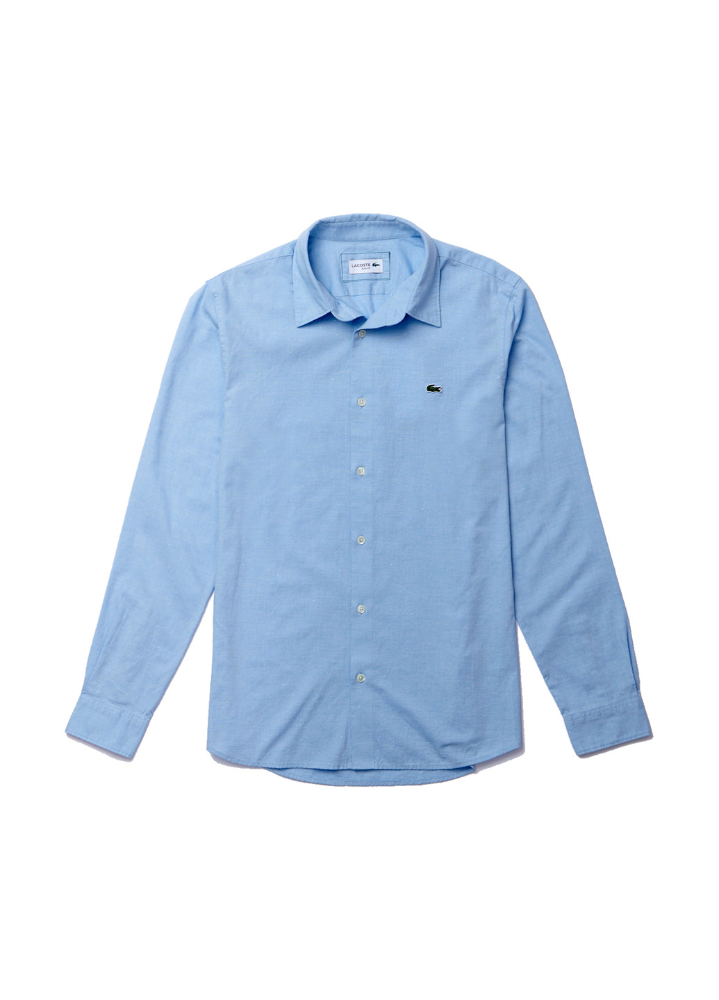Голубой кэжуал рубашка однотонная Lacoste