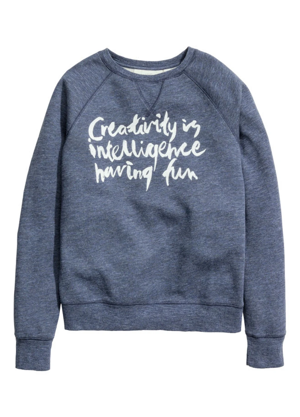 Темно-синій світшот H&M меланж (176332077)