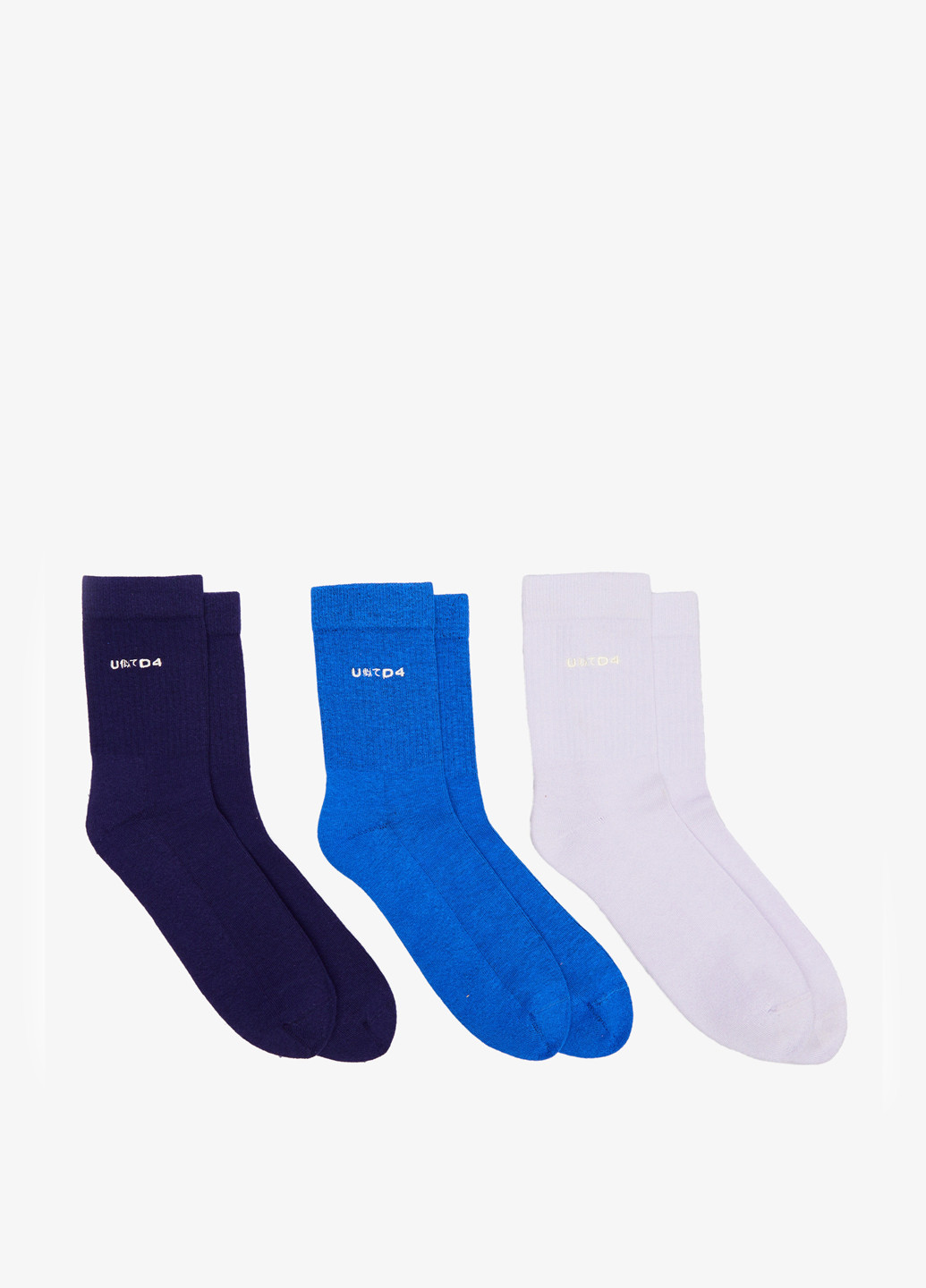 Комбинированные носки (3 пары) UNITED4 логотипы (329059707)