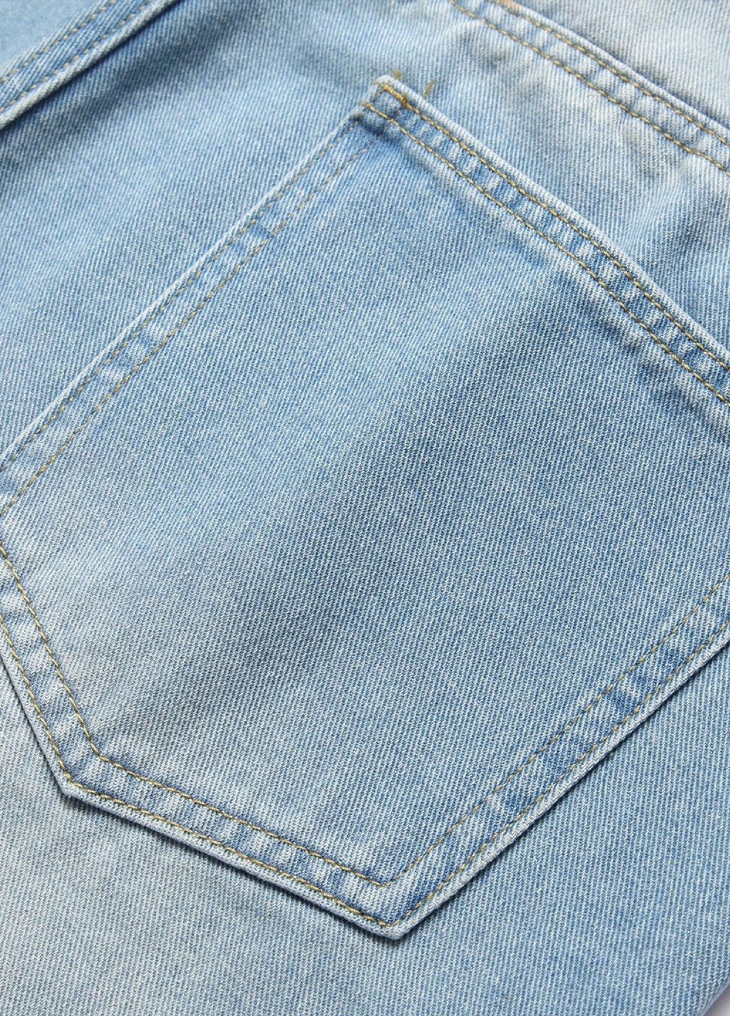 Голубые демисезонные прямые джинсы SHEIN