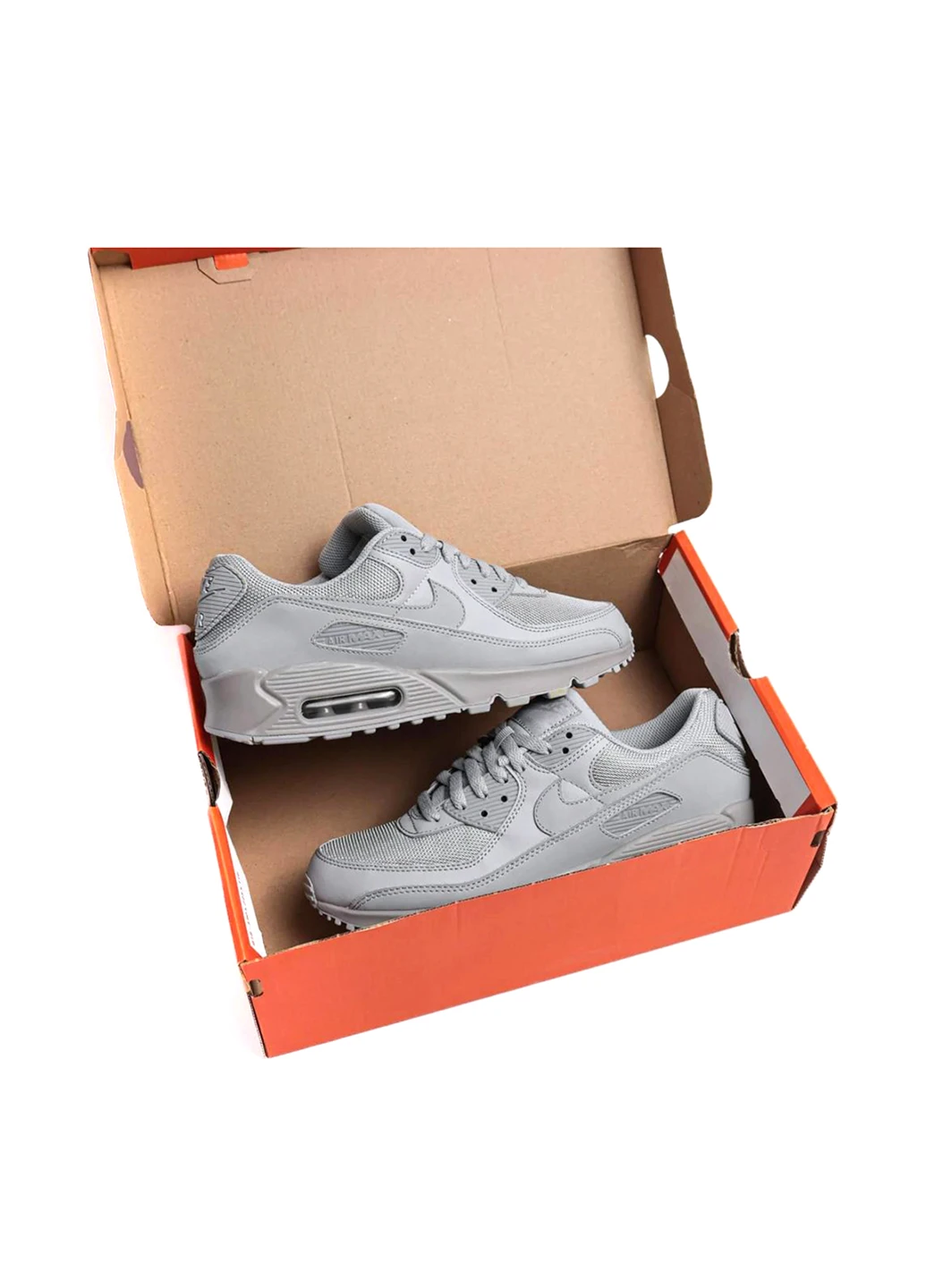 Сірі кросівки cn8490-001 демісезон Nike AIR MAX 90 Leather