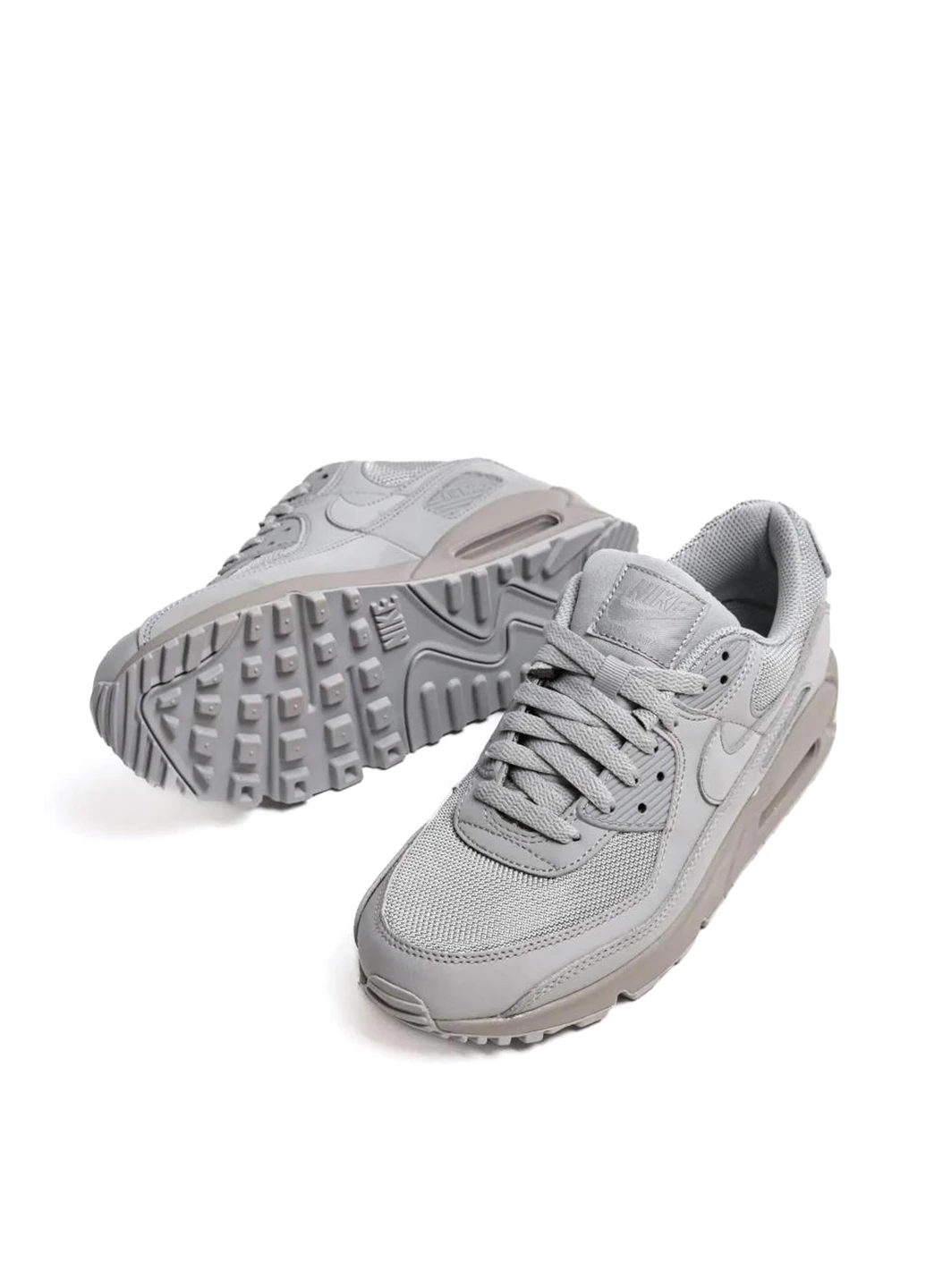 Сірі кросівки cn8490-001 демісезон Nike AIR MAX 90 Leather
