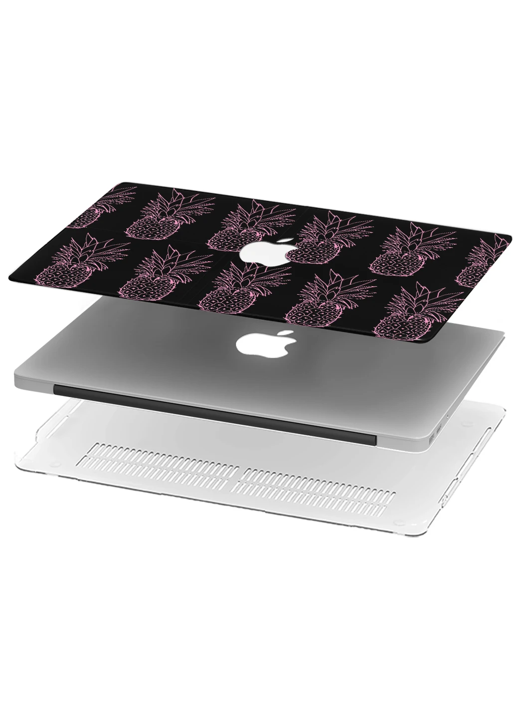Чехол пластиковый для Apple MacBook 12 A1534 / A1931 Темный Ананас (Dark Pineapple) (3365-1858) MobiPrint (218528576)