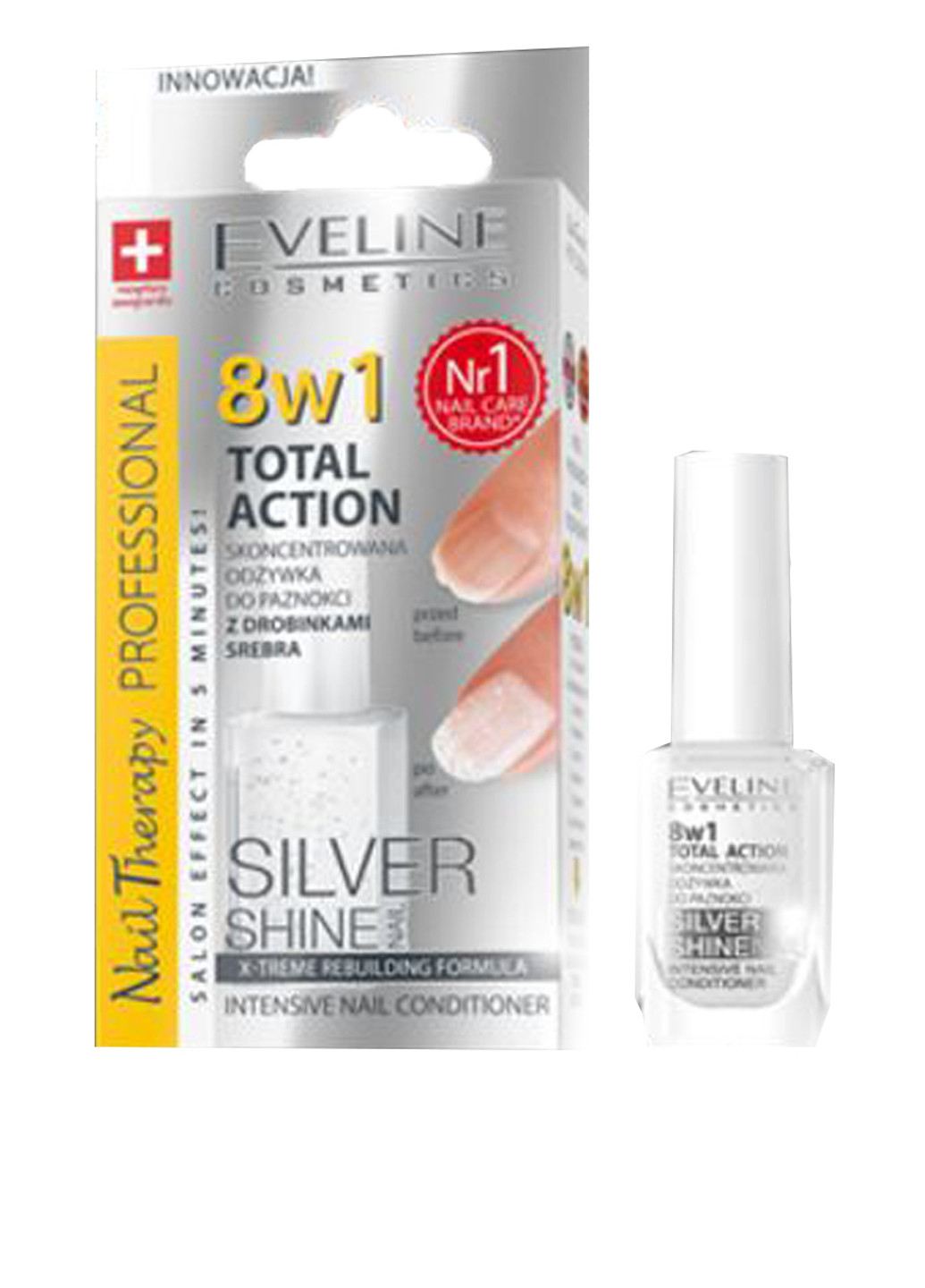 Препарат Здоровые ногти 8 in 1 Silver Shine, 12 мл Eveline Cosmetics (83490044)