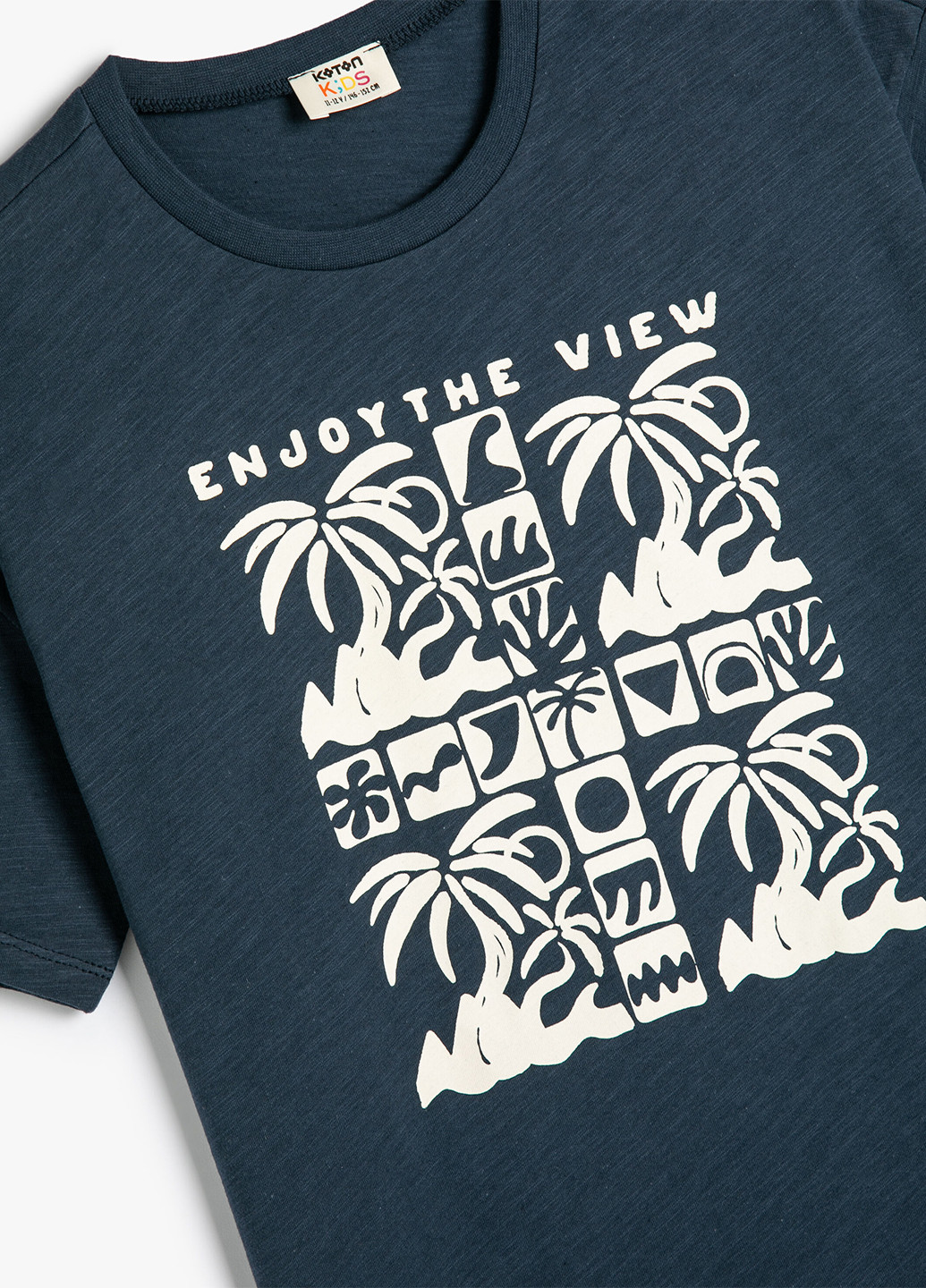 Темно-синя літня футболка KOTON