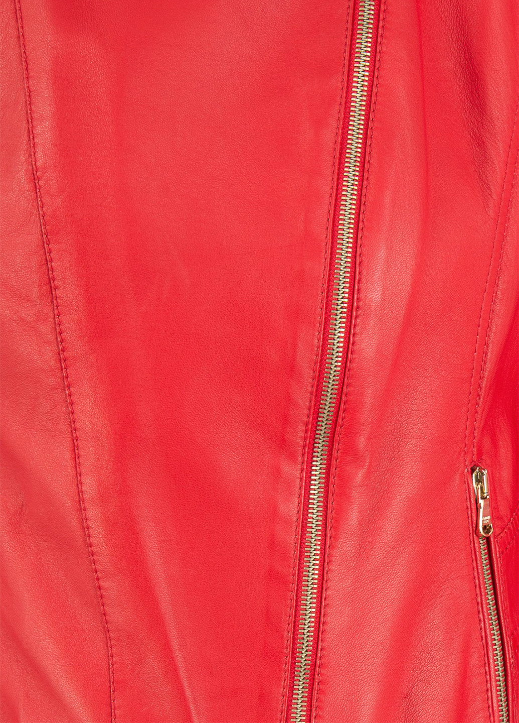 Красная демисезонная кожанная куртка Patrizia Pepe