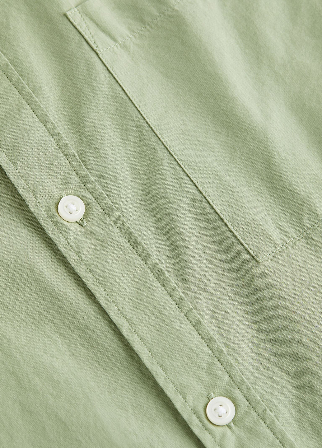 Светло-зеленая кэжуал рубашка однотонная H&M