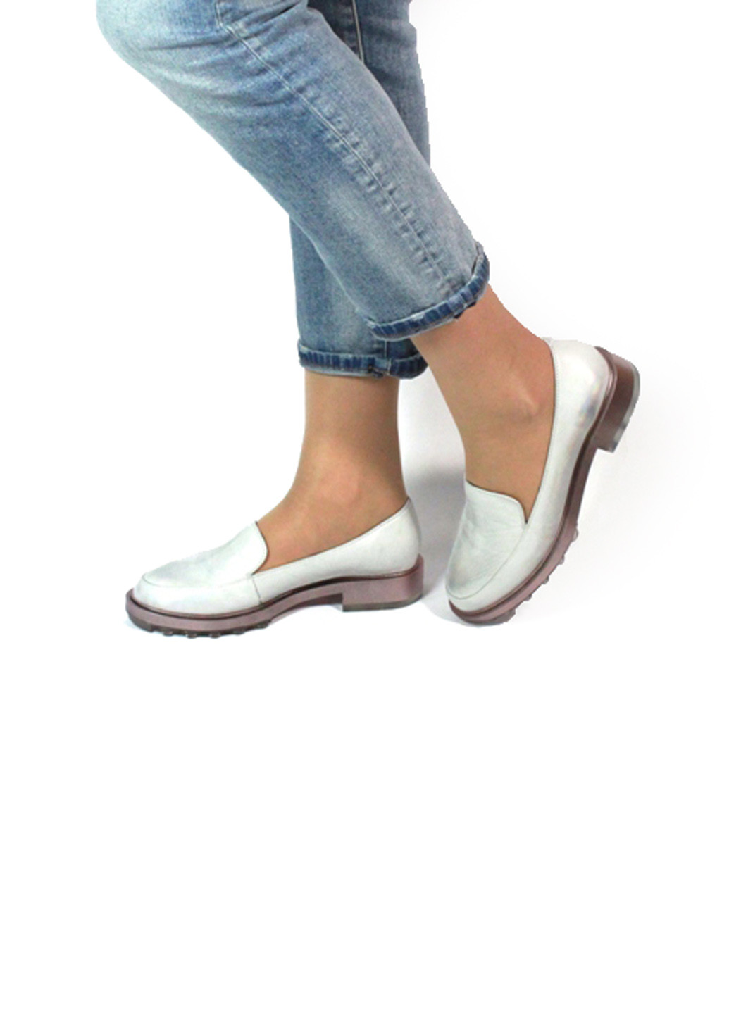 Туфли It-Girl на низком каблуке с потертостями