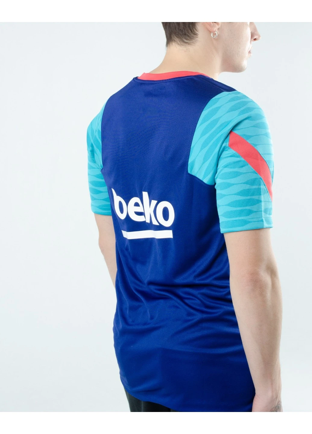 Синяя футболка fcb m nk brt strk top ss Nike