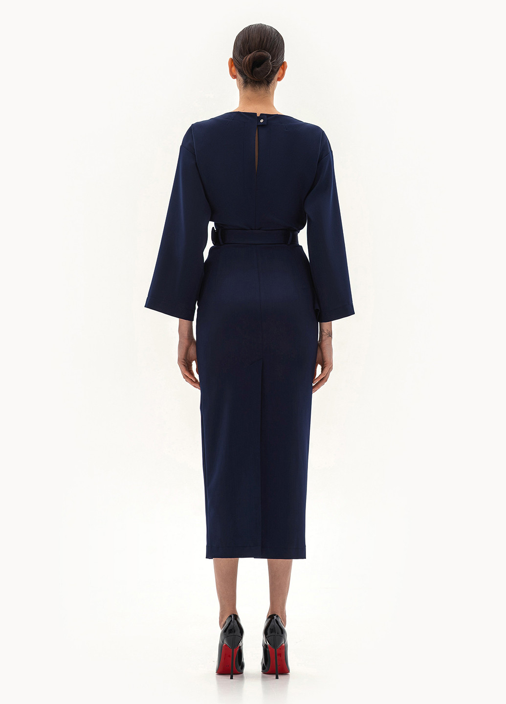 Индиго кэжуал платье силуэтная BGL однотонное