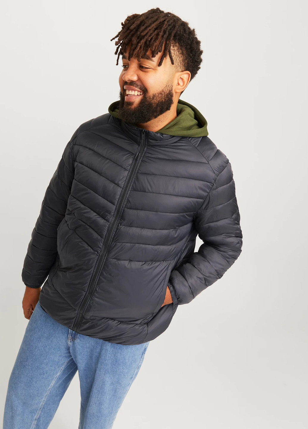 Чорна демісезонна куртка Jack & Jones