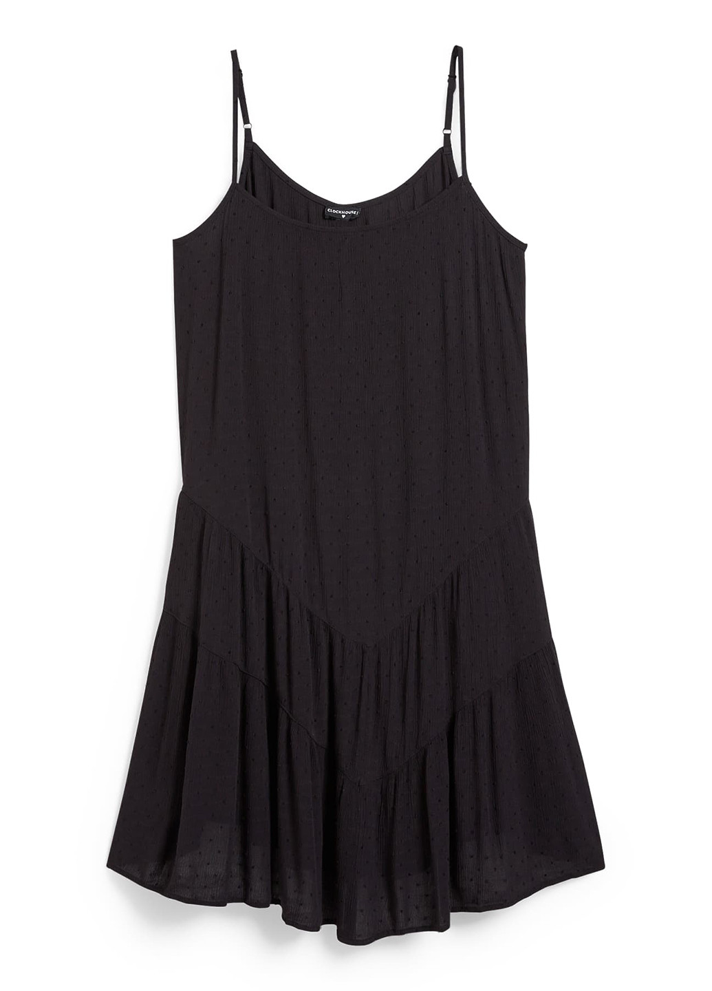 Черное кэжуал платье платье-комбинация C&A в горошек