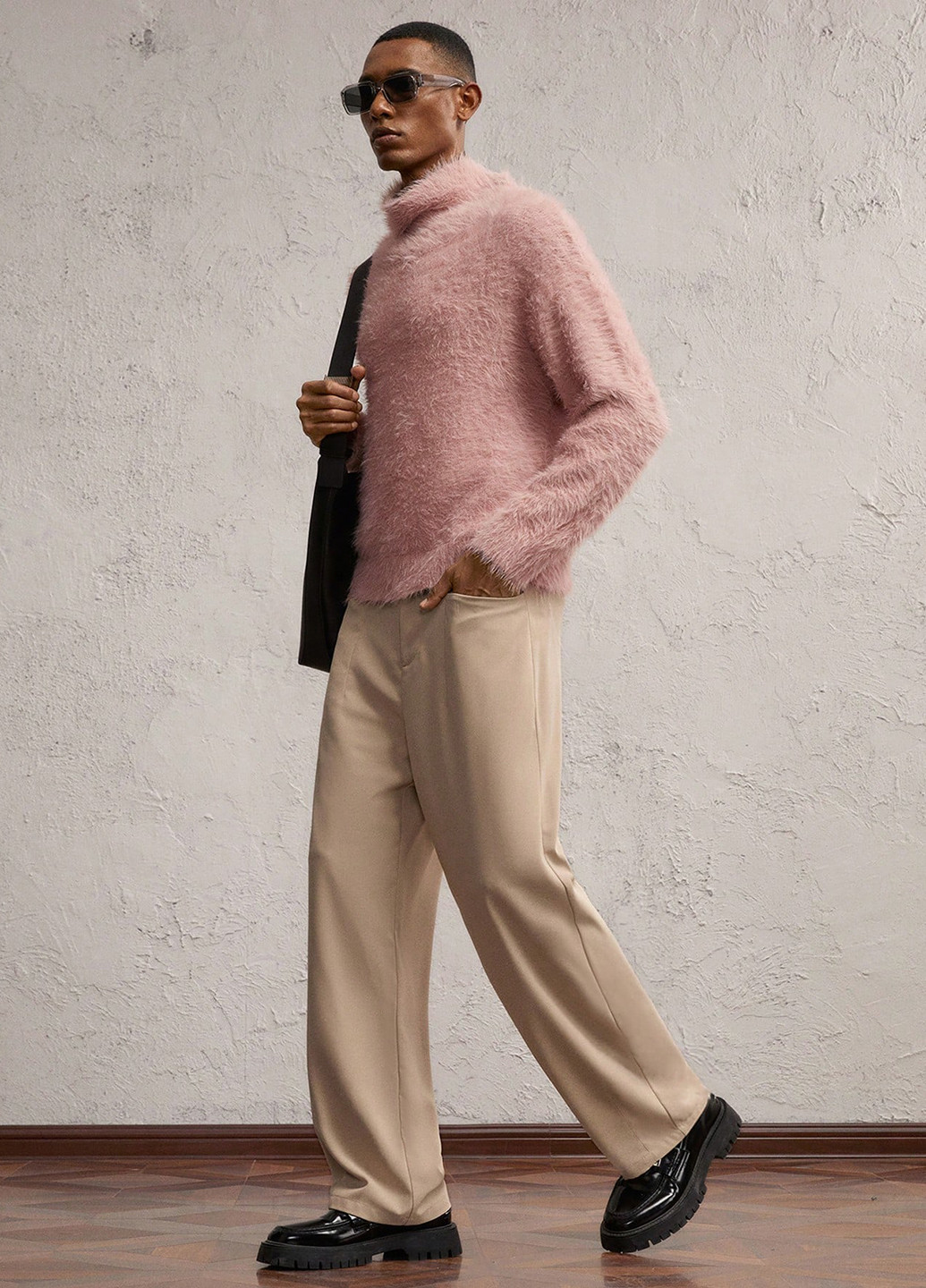 Песочные кэжуал демисезонные прямые брюки SHEIN