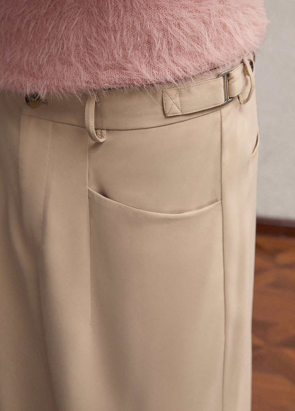 Песочные кэжуал демисезонные прямые брюки SHEIN