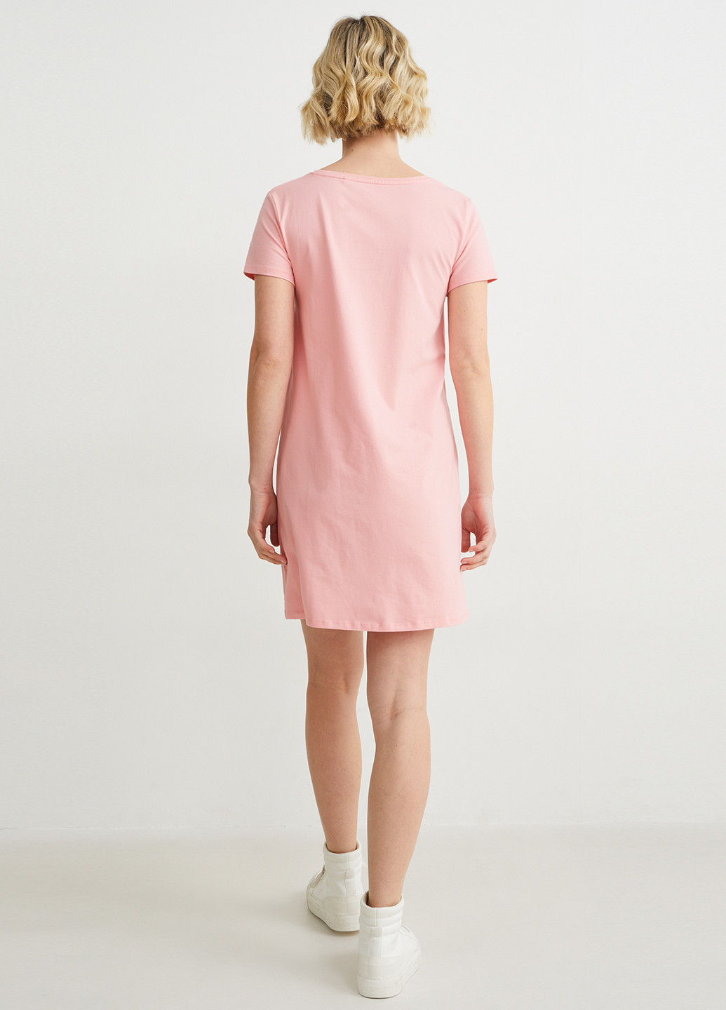 Рожева кежуал сукня сукня-футболка C&A однотонна