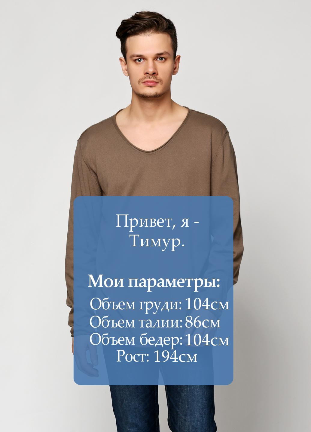 Коричневый демисезонный пуловер пуловер Tom Tailor