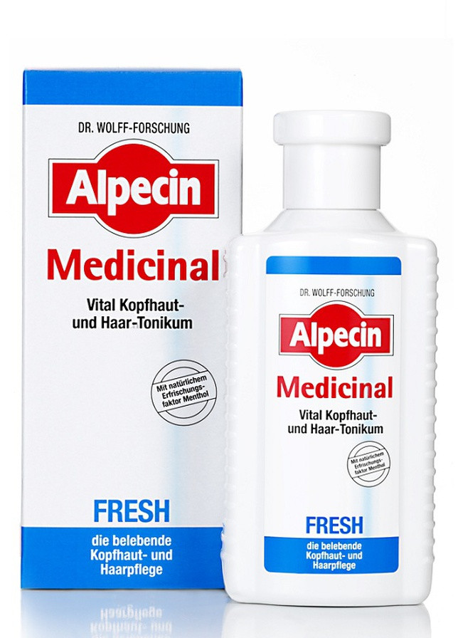 Тонік для шкіри голови для жирного волосся 200 мл FRESH Alpecin medicinal (256459049)