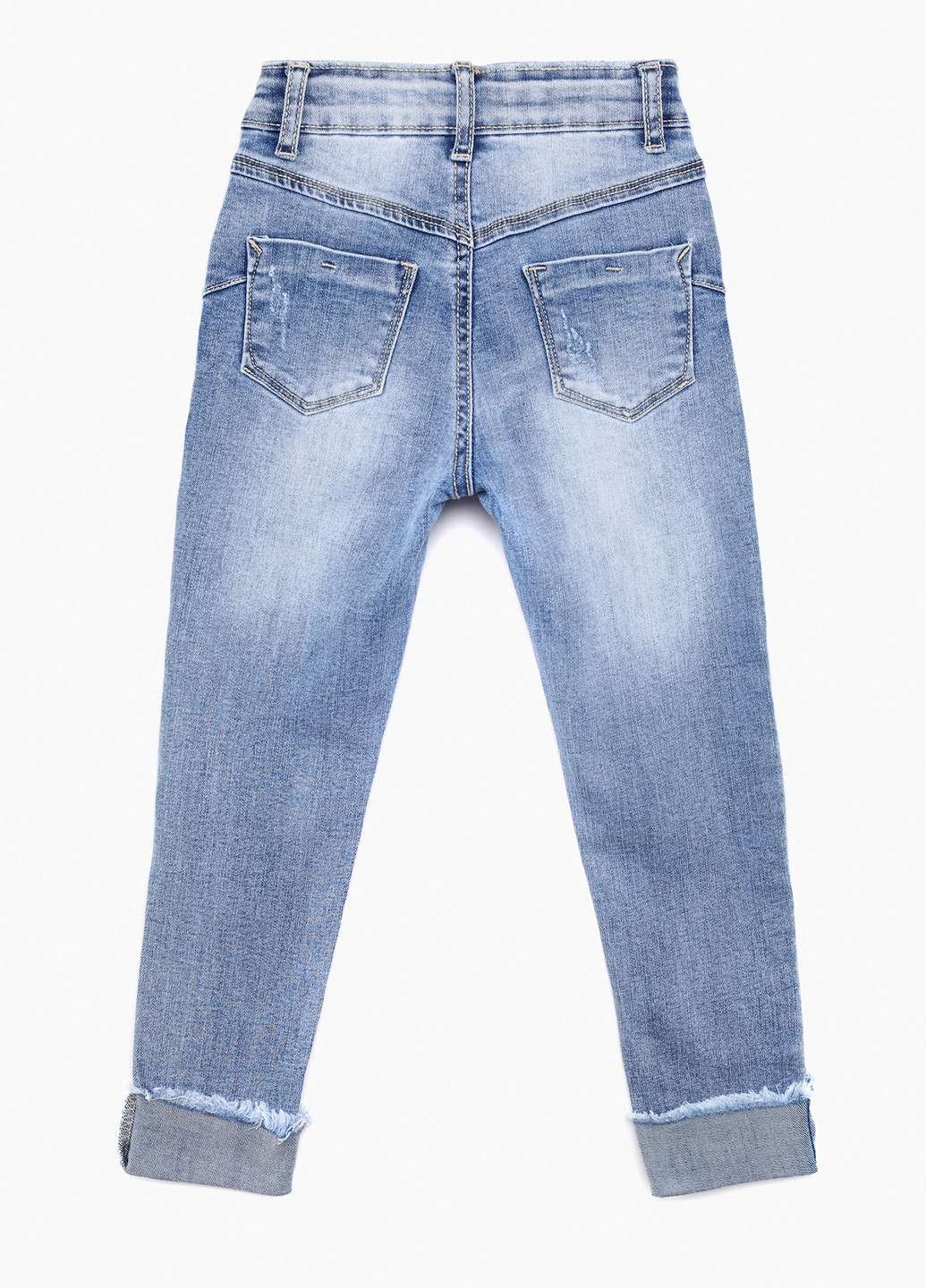 Голубые летние зауженные джинсы S&D