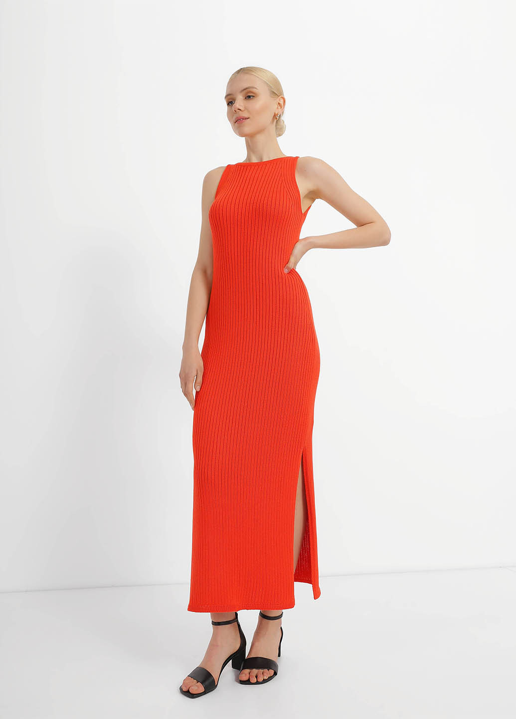Оранжевое кэжуал платье футляр Sewel однотонное