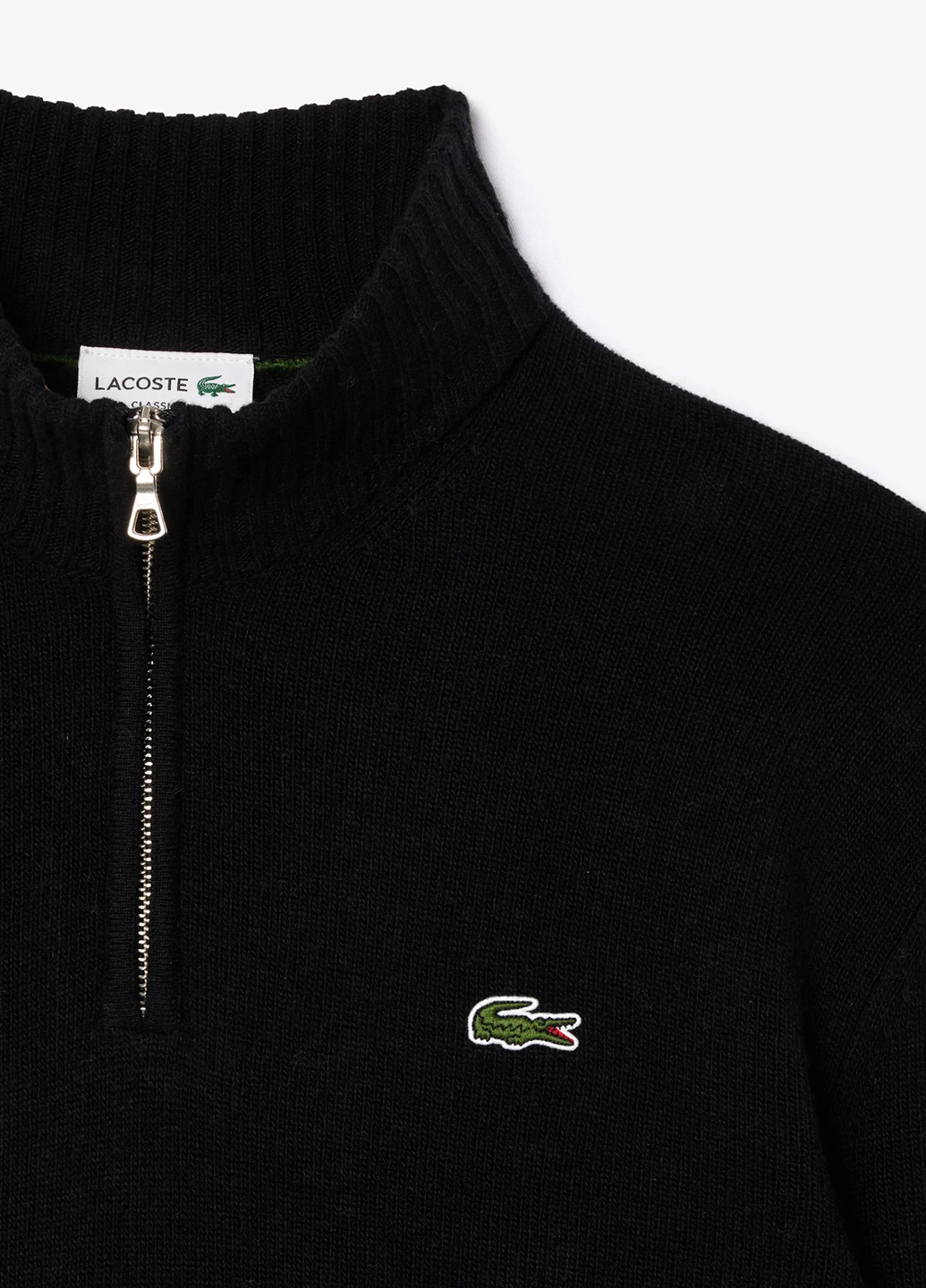 Чорний демісезонний светр Lacoste