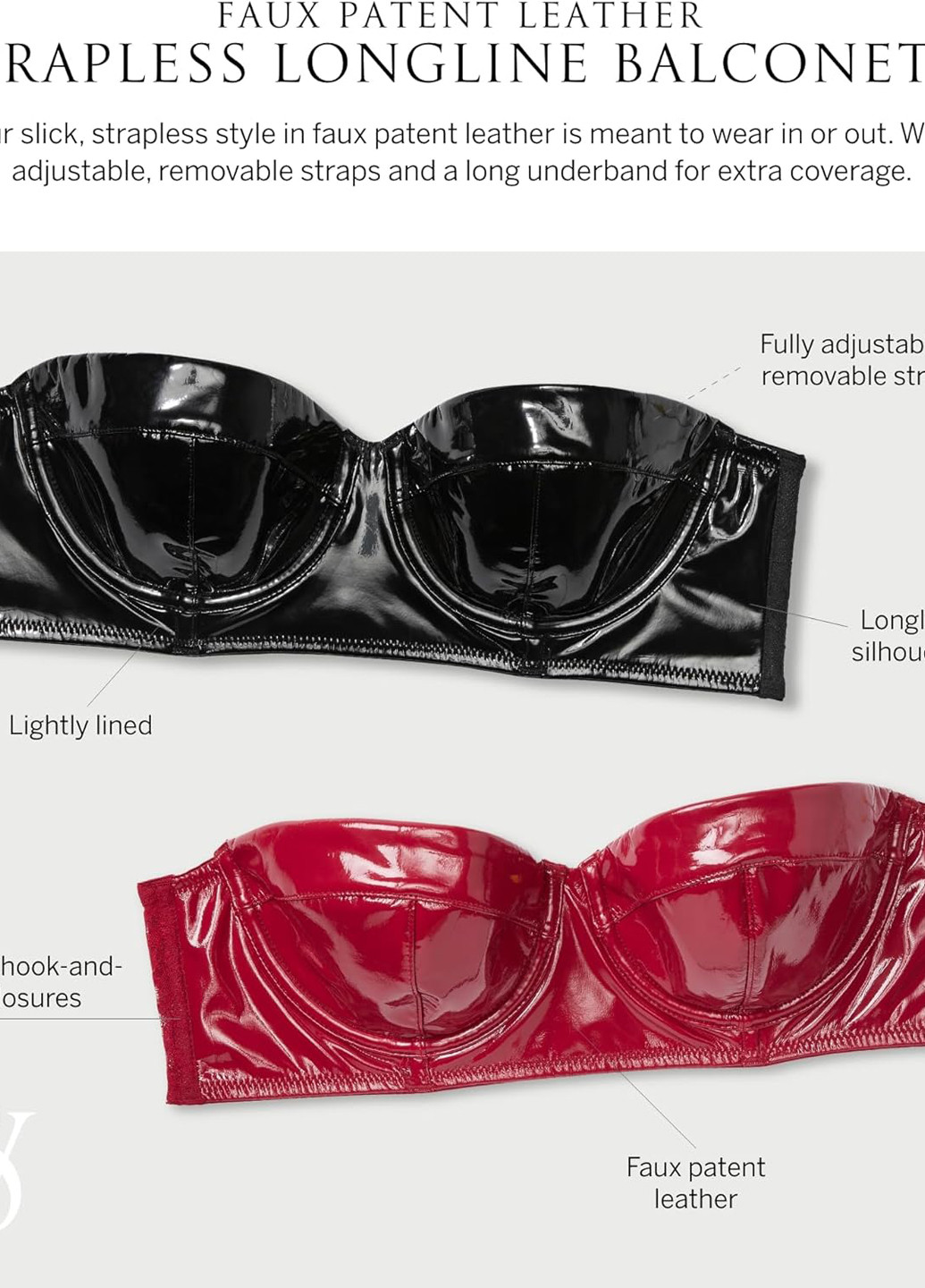 Вишневий балконет бюстгальтер Victoria's Secret з кісточками поліуретан