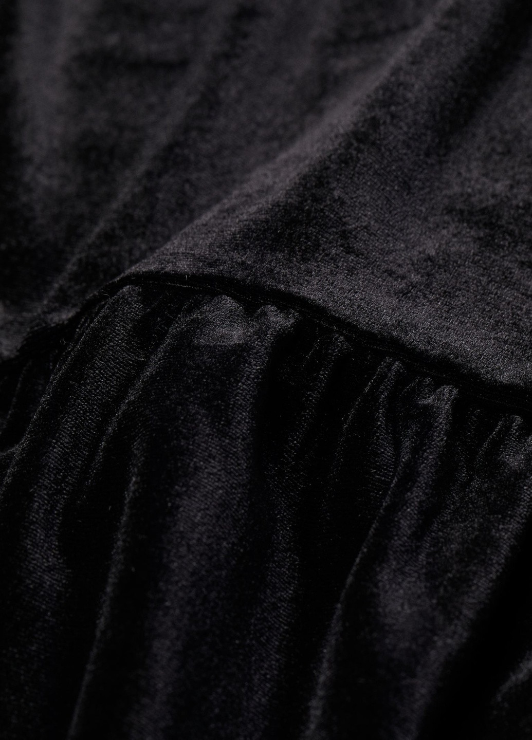 Черное повседневный платье велюр H&M однотонное