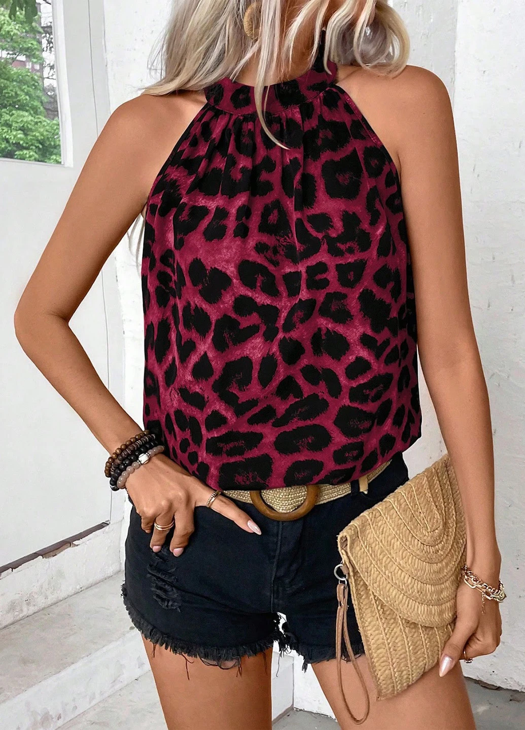 Комбинированная блуза SHEIN