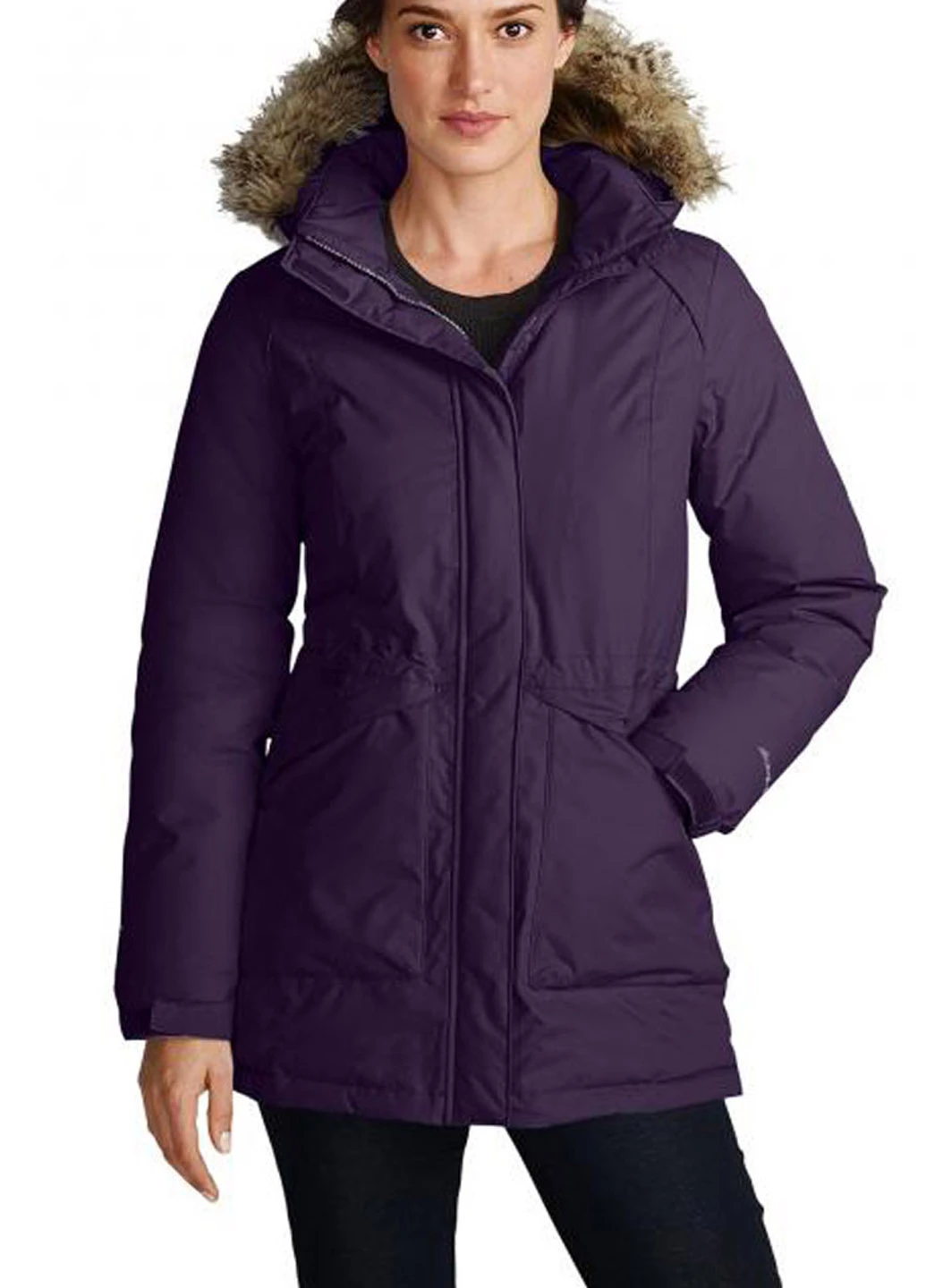 Фиолетовый зимний Пуховик Eddie Bauer