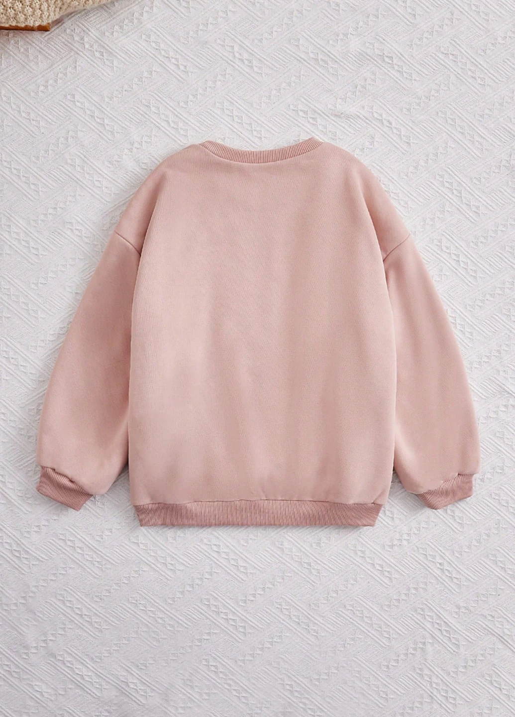 SHEIN свитшот сердечки светло-розовый кэжуал полиэстер